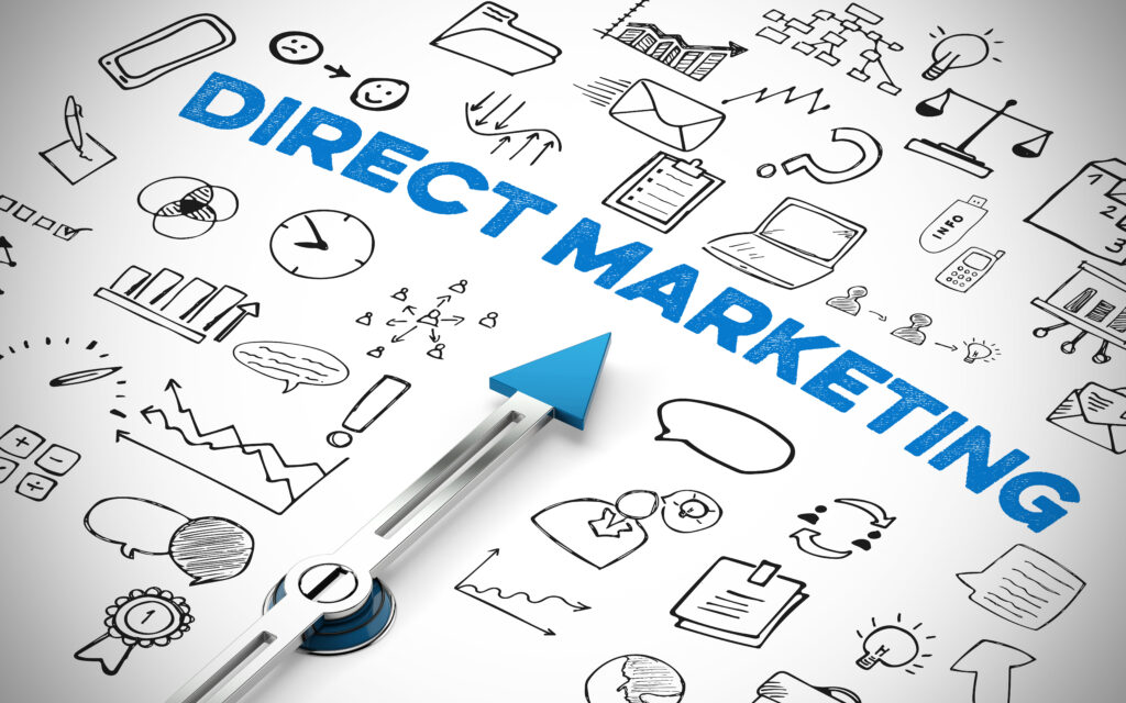 direct marketing solutions shown in a sketch