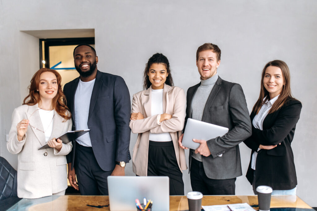 a group of sales reps for Olympus Solutions